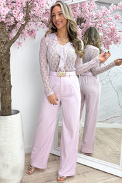 Ruffle lace topje - Lila