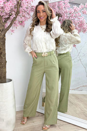 Rosy ruffle blouse - Beige