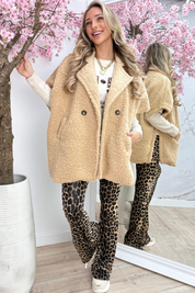 Snuggle up teddy gilet - Camel