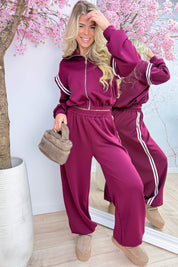 Plans can wait comfy co-ord - Bordeaux
