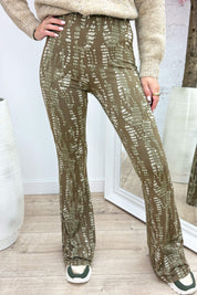 Mystery travel flair pants - Taupe