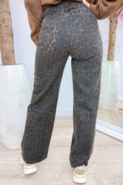 Leopard is my neutral straight leg jeans - Bruin