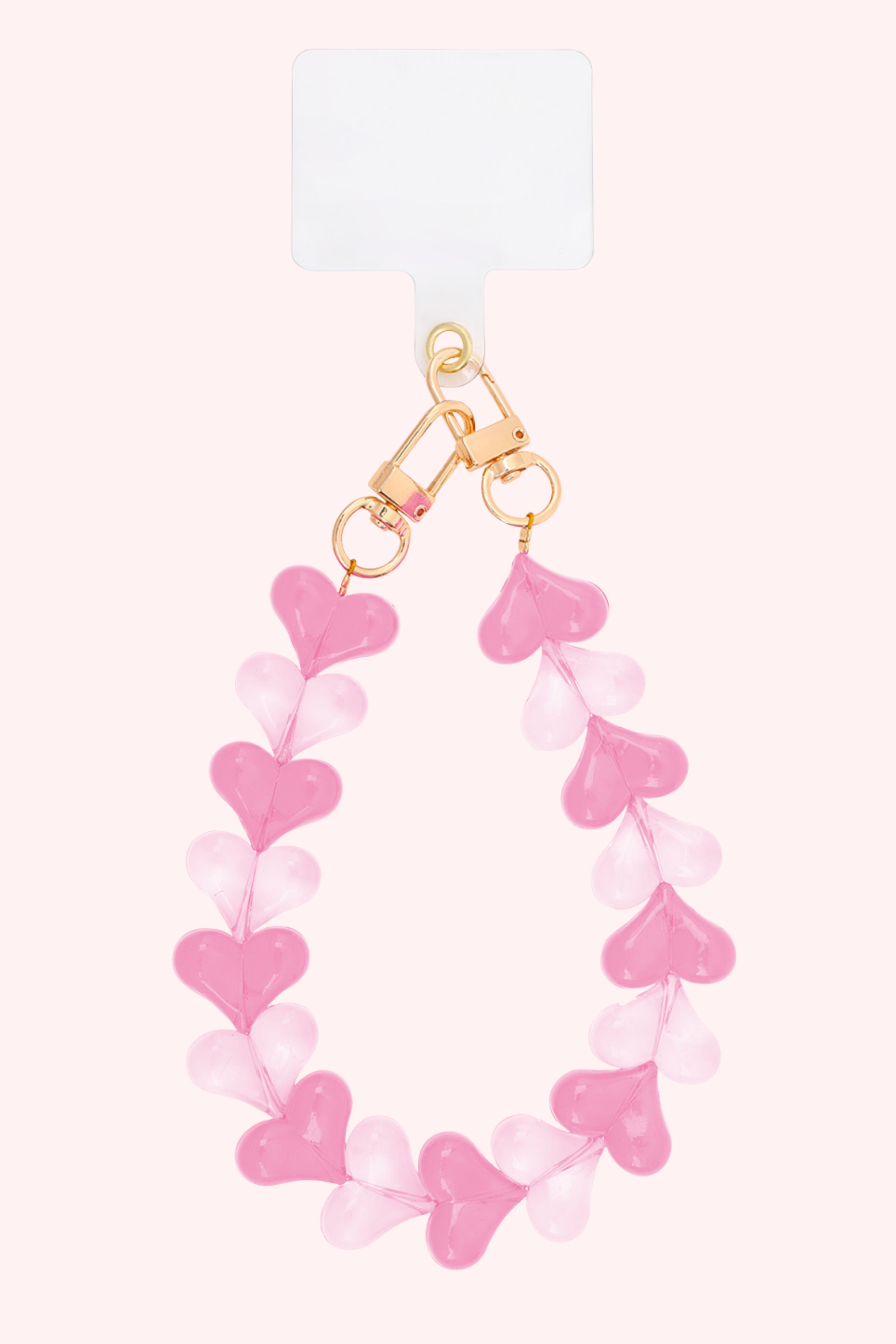 Glossy hearts phone cord - Lila