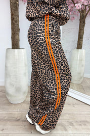 Leopard stripe jogger - Oranje