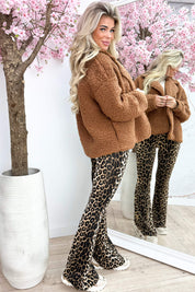 Snuggle up teddy jacket - Cognac