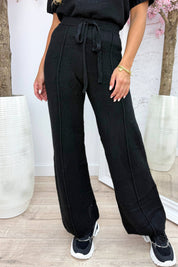 Knitted pants - Zwart