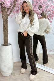 Feeling frosty cable trui - Beige