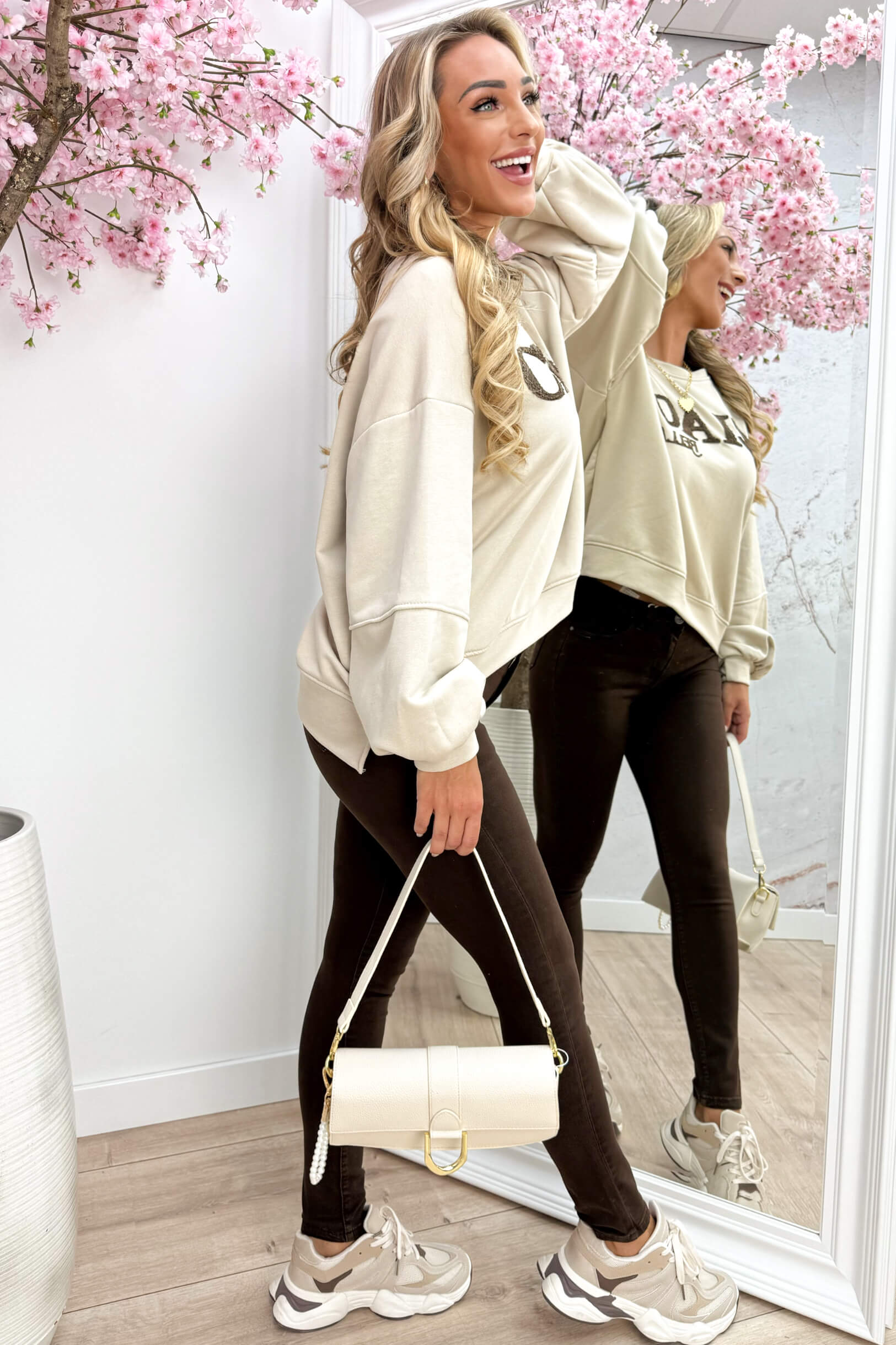 CIAO BELLA SWEATER R50530 - BEIGE
