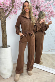 One and done jumpsuit - Cognac