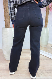 Bling it on wide leg jeans - Zwart