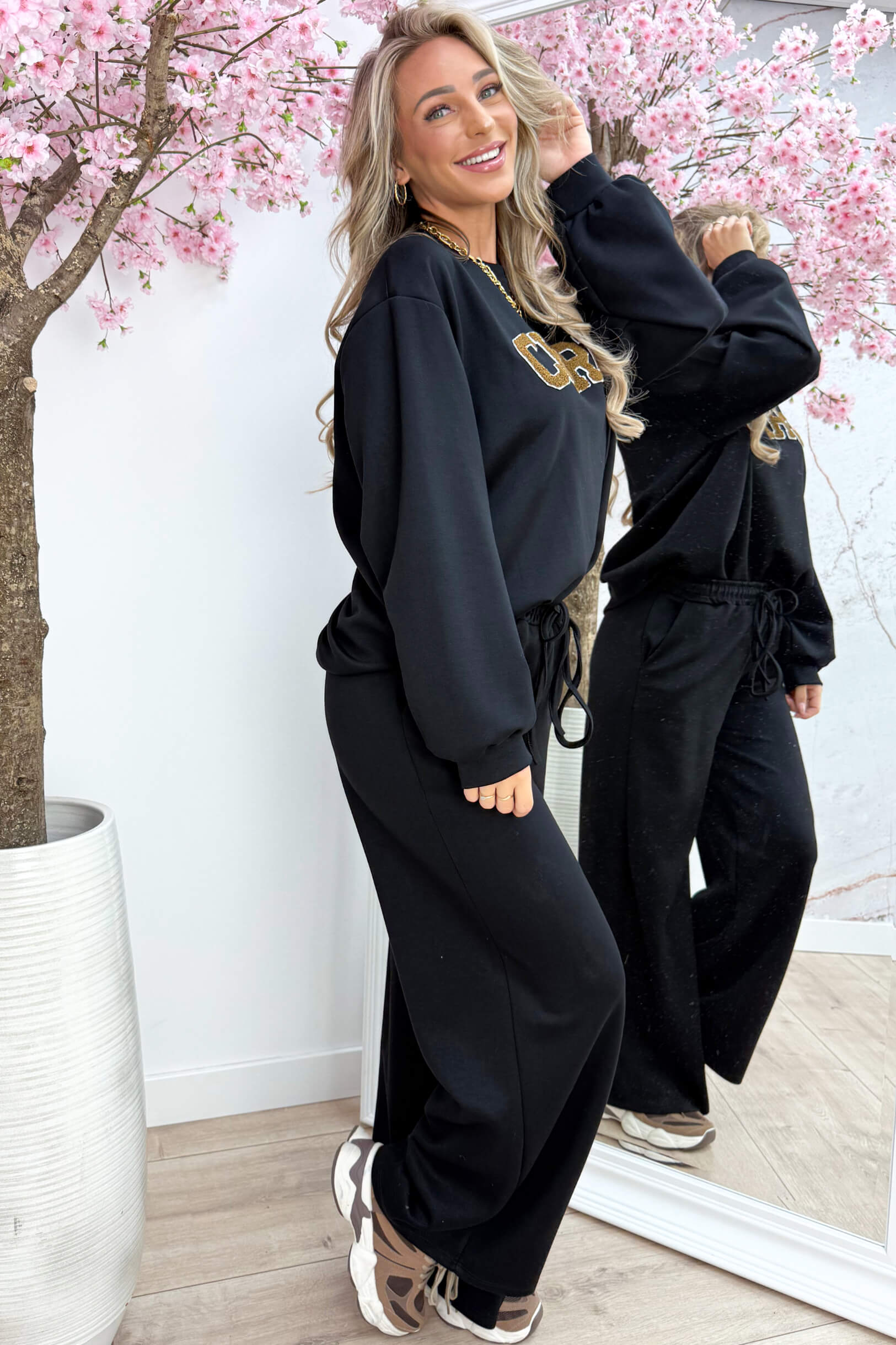 Cherie comfy co-ord - Zwart