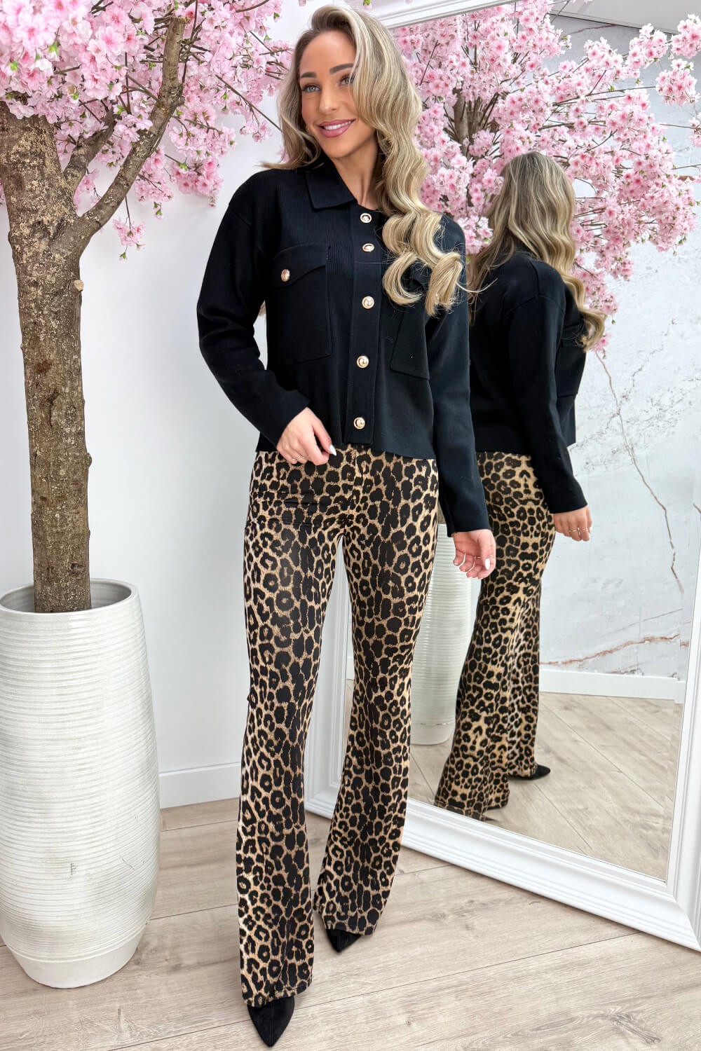 Timeless gold button topje - Zwart