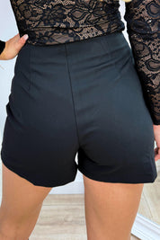 Lace touch skort - Zwart