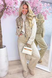 Fuzzy feeling bambi gilet - Camel
