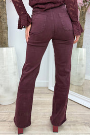 Button straight leg jeans Y6122X3 - Bordeaux