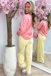 Pop of stripe stripe blouse - Lollypop roze
