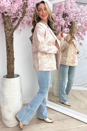 Golden blossom blazer - Lollypop roze