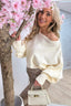 Basic puffy sweater - Beige