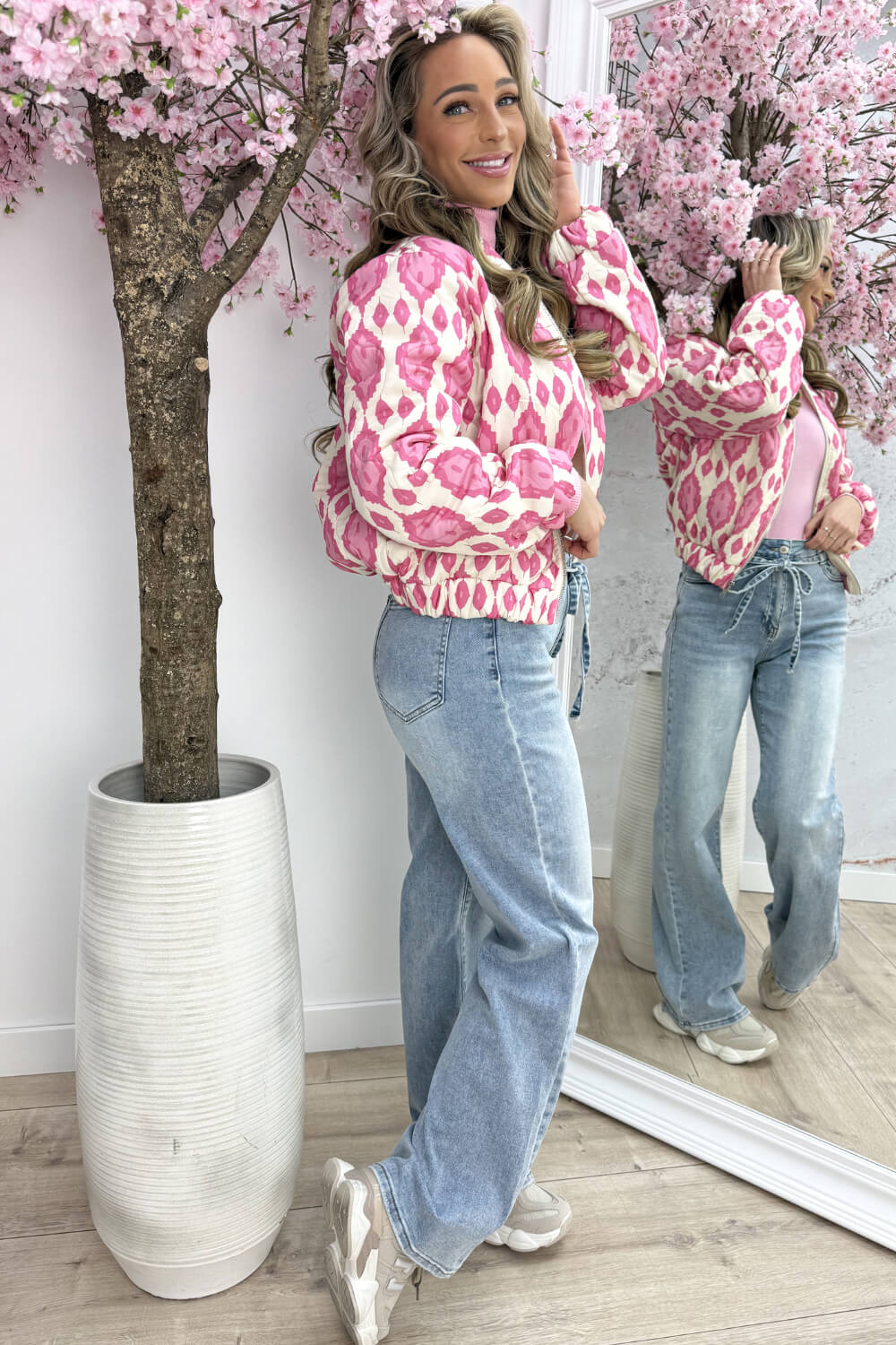 Aztec bomber - Lollypop roze