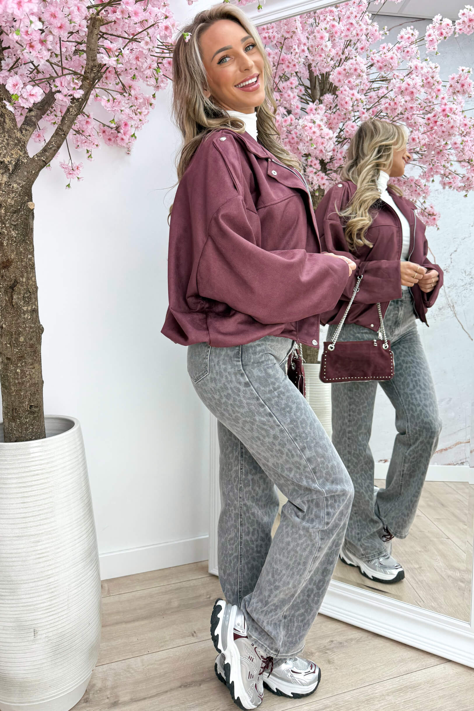 Lovin’ suede bomber - Bordeaux