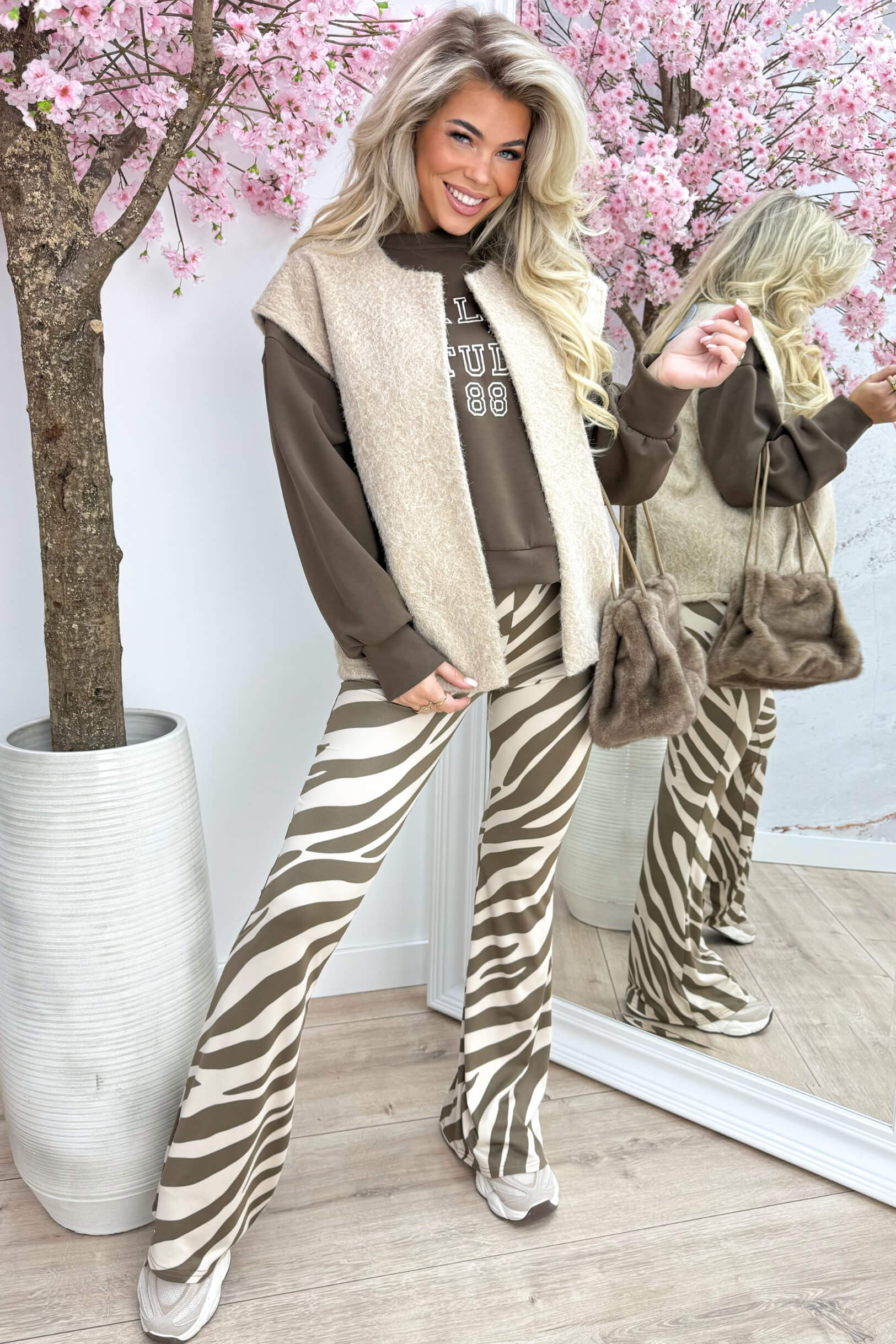 Vilt gilet - Beige