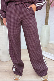 Check into style pants - Bordeaux