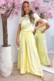 Silky basic pants - Geel