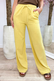 Most wanted linnen pants - Oker