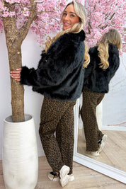 So fluffy jacket - Zwart