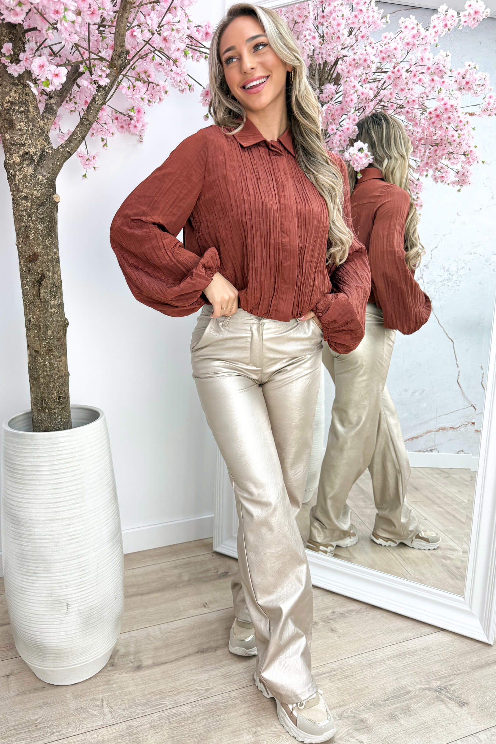 Oh my crepe blouse - Roest