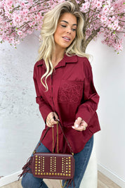 Loevy pocket blouse - Bordeaux