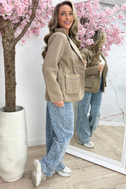 Tailored pocket blazer - Taupe