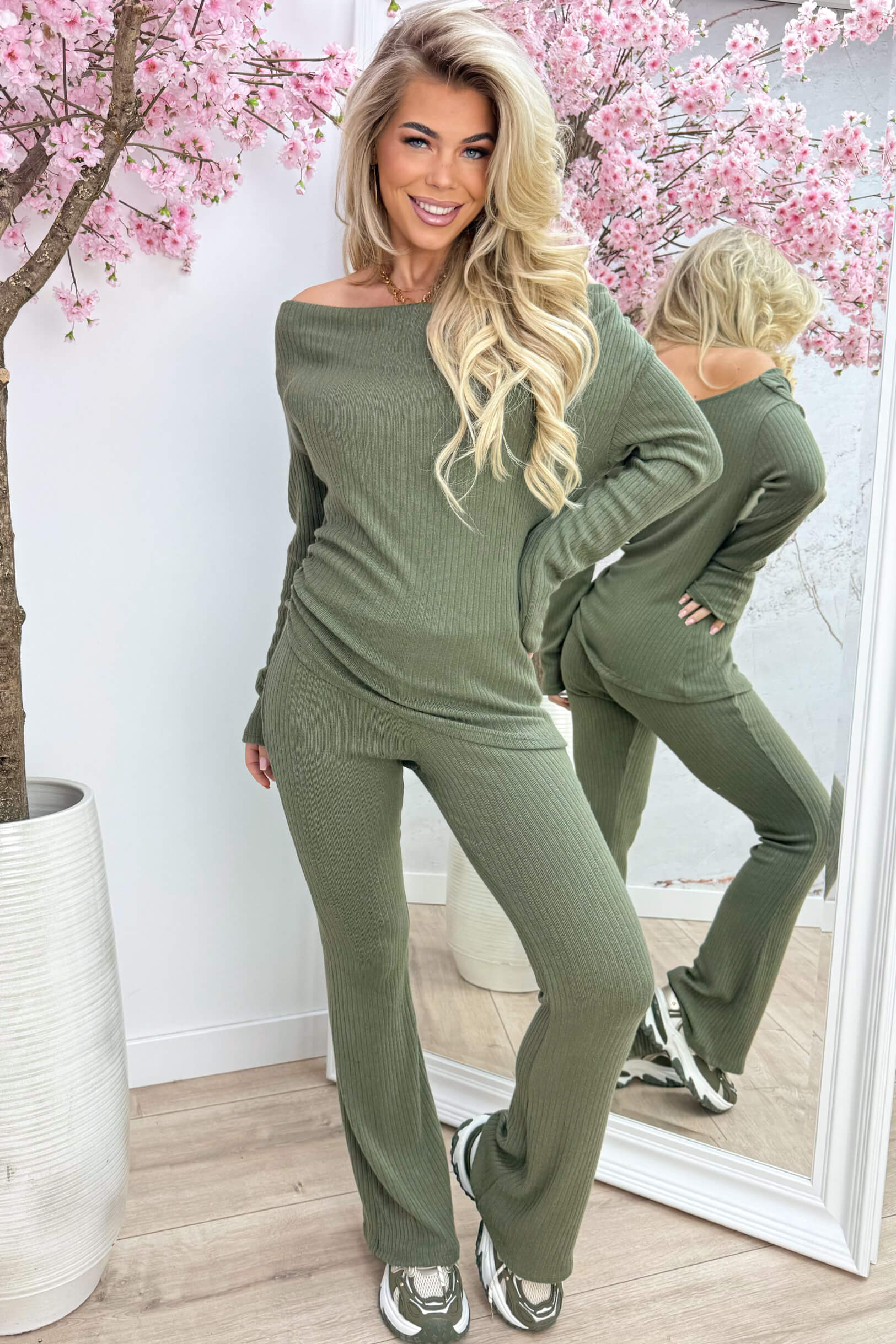 Feeling fab comfy co-ord - Army
