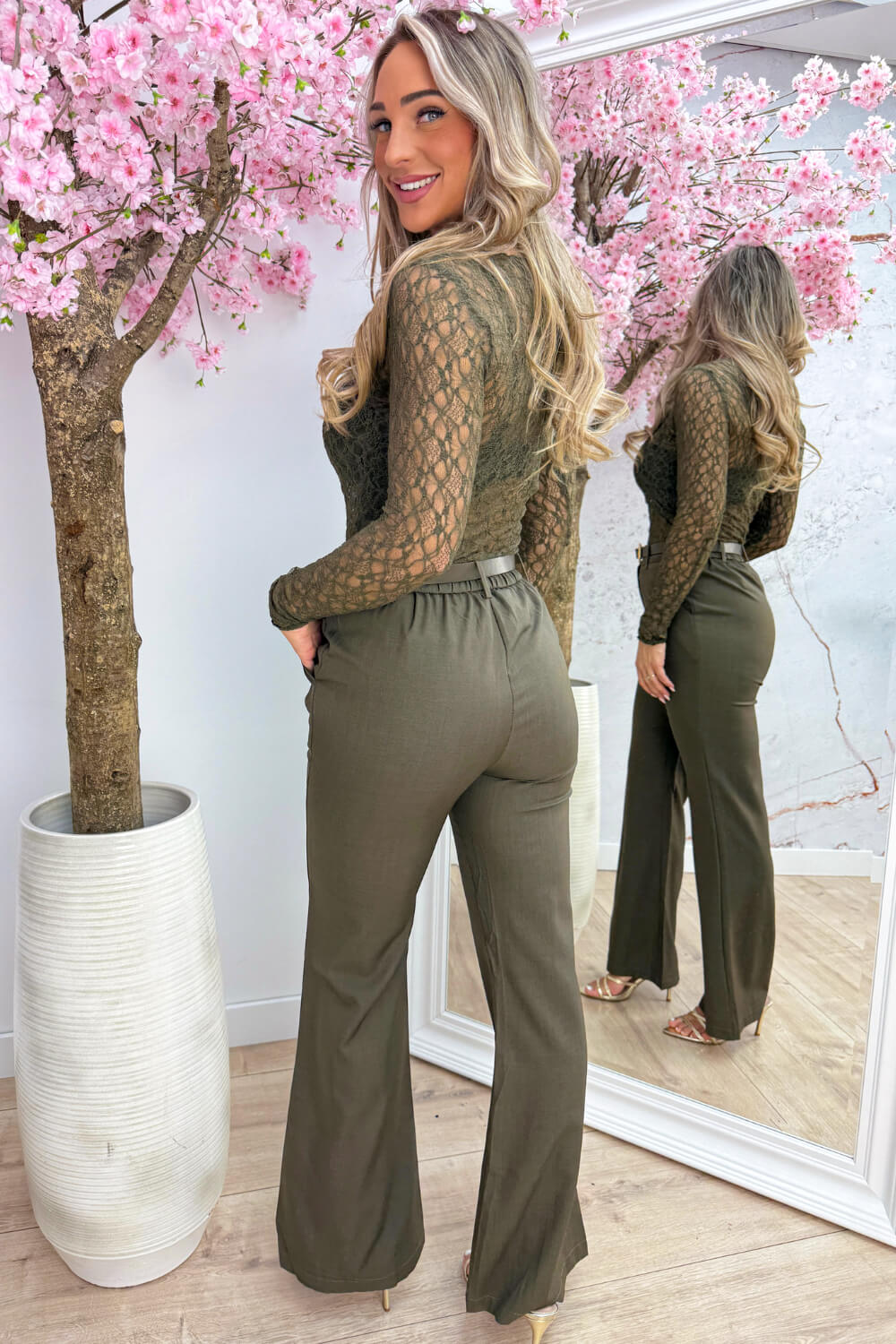 Romantic lace topje - Army