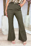 Classy flared pantalon (Incl. riem) - Army