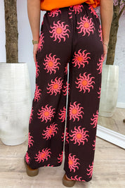 Sunny side flowy pants - Bruin