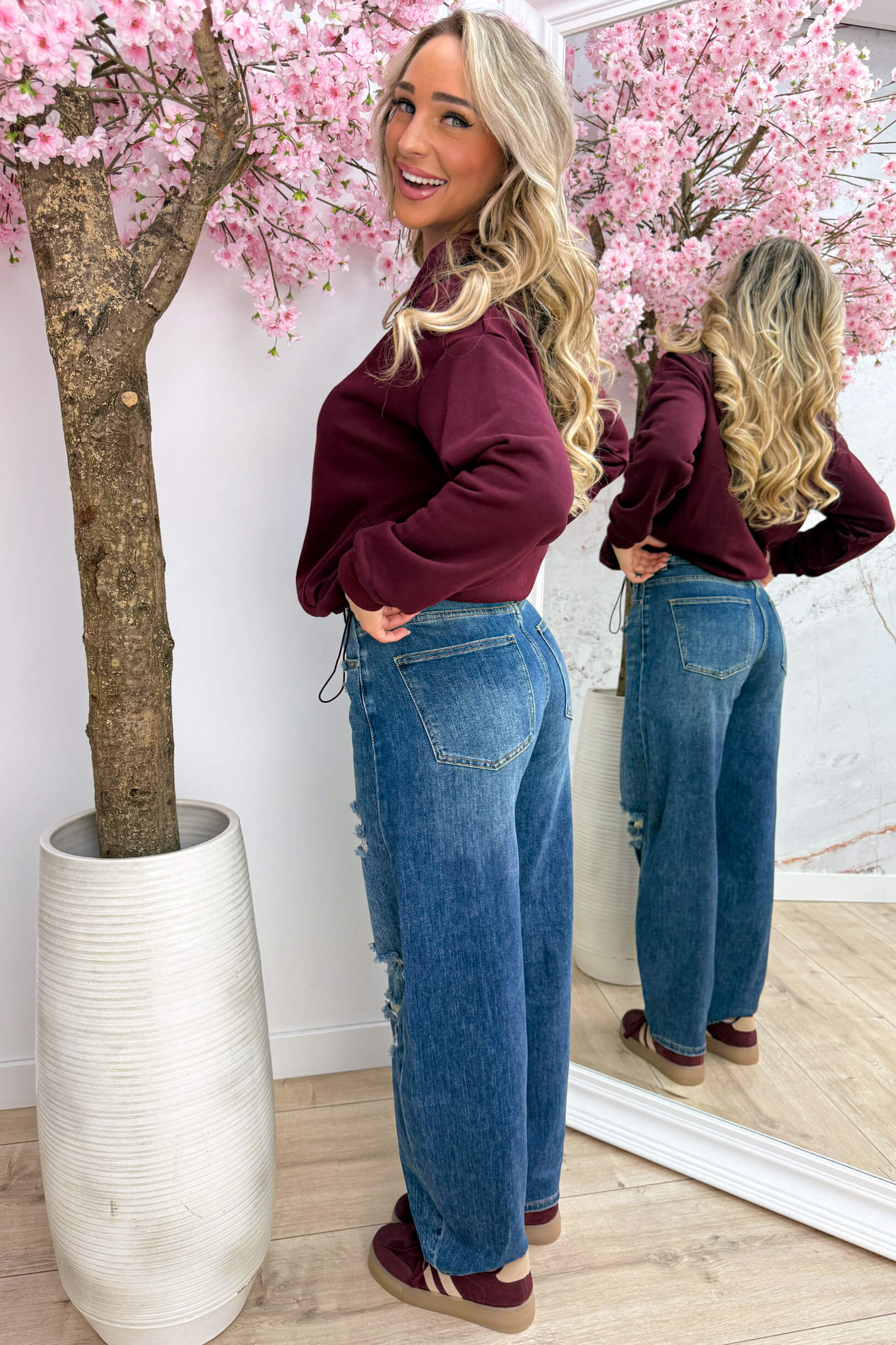 Zip it up sweater - Bordeaux