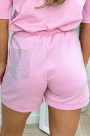 Sparkle chill short - Roze