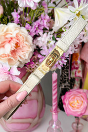 Perfect fit verstelbare riem (Echt leer!) - Beige