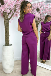 Looking cute but comfy co-ord - Berry purple
