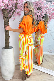 Rio ruffle topje - Oranje