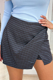 Checkered favorite skort - Dk. Bruin