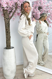 Statement comfy co-ord - Beige