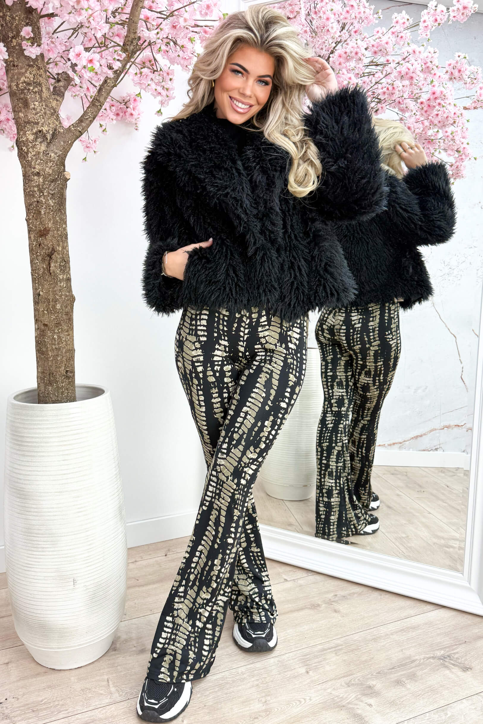 Falling into autumn jacket - Zwart