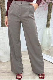 Checkered pantalon - Bordeaux