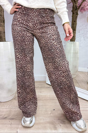 Bambi wide leg jeans - Bruin