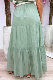 Cotton maxi skirt - Army