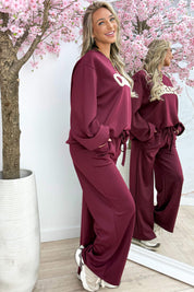 Cherie comfy co-ord - Bordeaux
