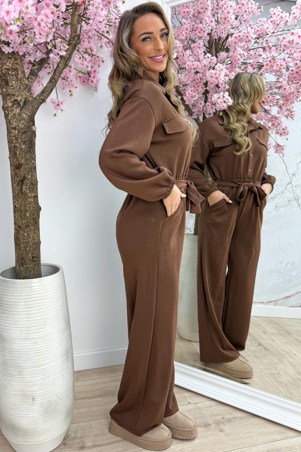 One and done jumpsuit - Cognac
