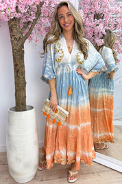 Havana beach dress - Jeans blue